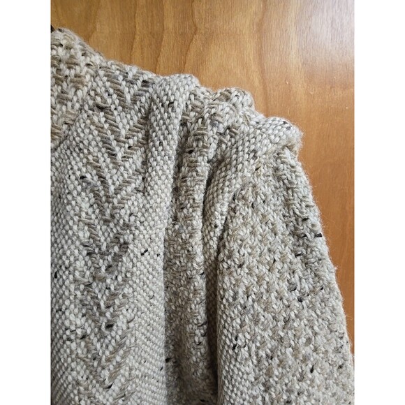 Branigan Weavers Irish Winter Heavy Wool Cape Coat Cable Knit Scarf Poncho Med - Picture 6 of 13